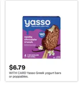 CVS Yasso Greek yogurt bars or poppables offer