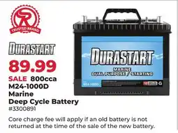 Runnings Durastart 800cca M24-1000D Marine Deep Cycle Battery offer