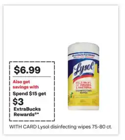 CVS Lysol disinfecting wipes offer