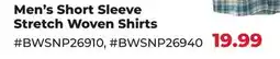 Runnings Men's Short Sleeve Stretch Woven Shirts offer