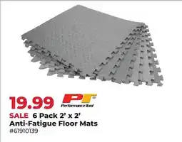 Runnings Performance Tool 6 Pack 2' x 2' Anti-Fatigue Floor Mats offer