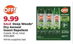 Runnings OFF Deep Woods Dry Aerosol Insect Repellent offer