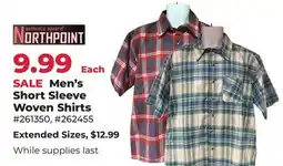 Runnings Northpoint Men's Short Sleeve Woven Shirts offer