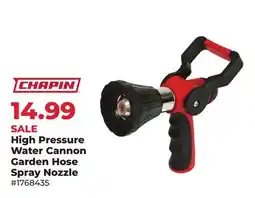 Runnings Chapin High Pressure Water Cannon Garden Hose Spray Nozzle offer