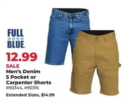Runnings Men's Denim 5 Pocket or Carpenter Shorts offer