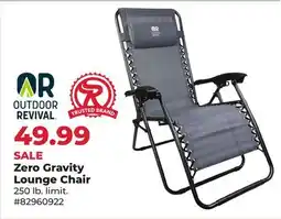 Runnings Outdoor Revival Zero Gravity Lounge Chair offer
