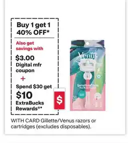 CVS Gillette/Venus razors or cartridges offer