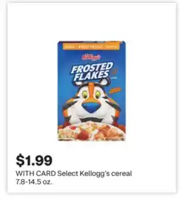 CVS Select Kellogg's cereal 7.8-14.5 oz offer