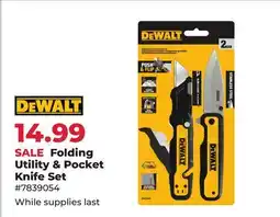 Runnings Dewalt Folding Utility & Pocket Knife Set offer