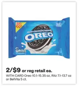 CVS Oreo 10.1-15.35 oz, Ritz 7.1-13.7 oz or BelVita 5 ct offer
