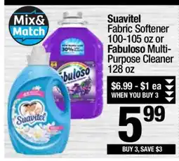 Super King Markets Suavitel fabric softener or Fabuloso multi-purpose cleaner offer