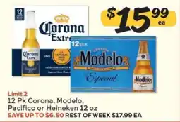 Winn Dixie 12 Pk Corona, Modelo, Pacifico or Heineken 12 oz offer
