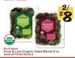 Winn Dixie Know & Love Organic Salad Blends offer