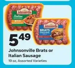 Save a Lot Johnsonville Brats or Italian Sausage offer