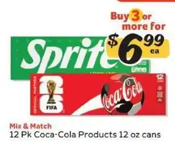 Winn Dixie 12 Pk Coca-Cola Products 12 oz cans offer