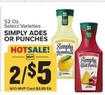 Food Lion Simply Ades or Punches offer