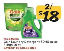 Winn Dixie Gain Laundry Detergent or Flings offer