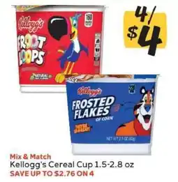 Winn Dixie Kellogg's Cereal Cup offer
