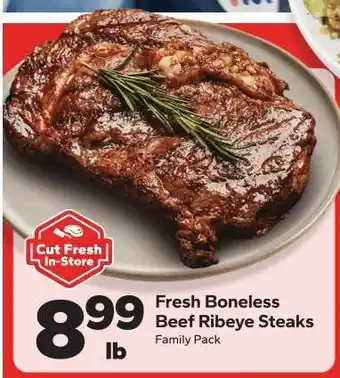 Fresh Boneless Beef Ribeye Steaks