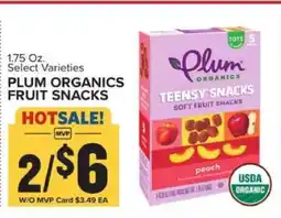Food Lion PLUM ORGANICS FRUIT SNACKS offer