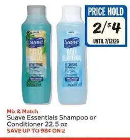 Winn Dixie Suave Essentials Shampoo or Conditioner offer