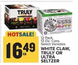 Food Lion WHITE CLAW, TRULY OR ULTRA SELTZER offer