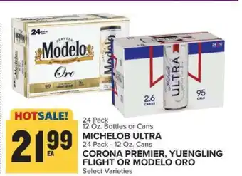 Food Lion Michelob Ultra, Corona Premier, Yuengling Flight or Modelo Oro offer