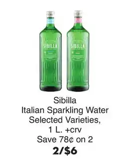 Bristol Farms Sibilla Italian Sparkling Water offer