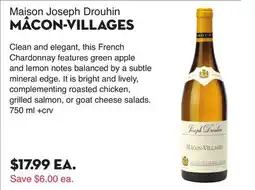Bristol Farms Maison Joseph Drouhin MÁCON-VILLAGES offer