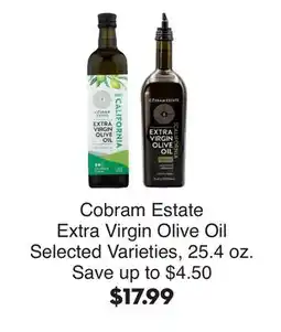 Bristol Farms Cobram Estate Extra Virgin Olive Oil offer