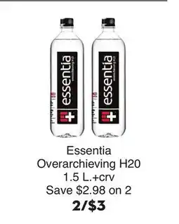 Bristol Farms Essentia Overachieving H20 offer