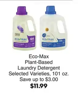 Bristol Farms Eco-Max Plant-Based Laundry Detergent offer