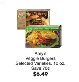 Bristol Farms Amy's Veggie Burgers offer