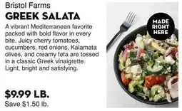 Bristol Farms Bristol Farms GREEK SALATA offer