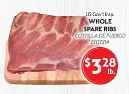 La Chiquita Food Market US Gov't Insp. WHOLE SPARE RIBS offer