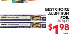 La Chiquita Food Market BEST CHOICE ALUMINUM FOIL offer