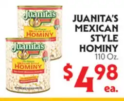 La Chiquita Food Market JUANITA'S MEXICAN STYLE HOMINY offer