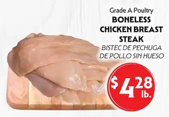 La Chiquita Food Market Grade A Poultry BONELESS CHICKEN BREAST STEAK offer