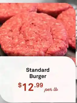 Standard Market Standard Burger offer