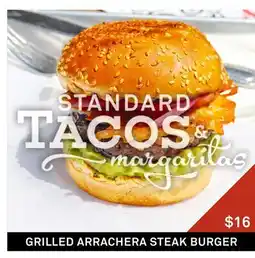 Standard Market GRILLED ARRACHERA STEAK BURGER offer