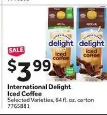 Stop&Shop International Delight Iced Coffee offer