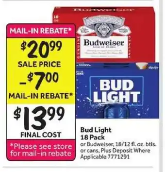 Stop&Shop Bud Light 18 Pack offer