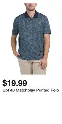 TJ Maxx Upf 40 Matchplay Printed Polo offer