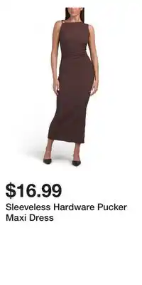 TJ Maxx Sleeveless Hardware Pucker Maxi Dress offer