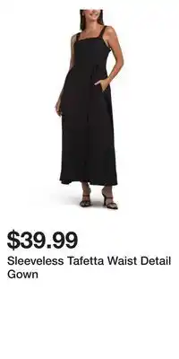 TJ Maxx Sleeveless Tafetta Waist Detail Gown offer