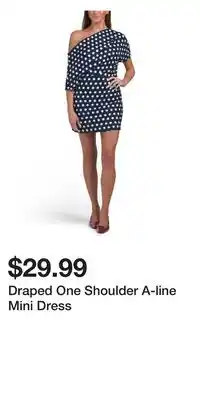 TJ Maxx Draped One Shoulder A-line Mini Dress offer