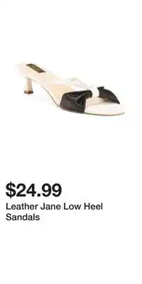 TJ Maxx Leather Jane Low Heel Sandals offer