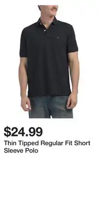 TJ Maxx Thin Tipped Regular Fit Short Sleeve Polo offer