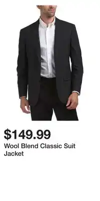 TJ Maxx Wool Blend Classic Suit Jacket offer