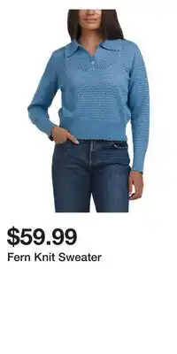 TJ Maxx Fern Knit Sweater offer